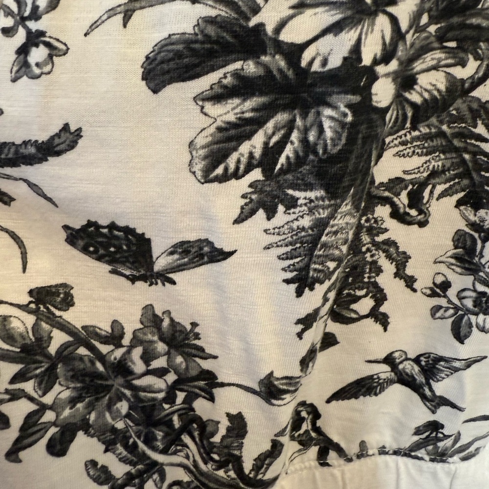 Daily Practice by Anthropologie Black & White Floral Zip-up Sweatshirt - Picture 6 of 11